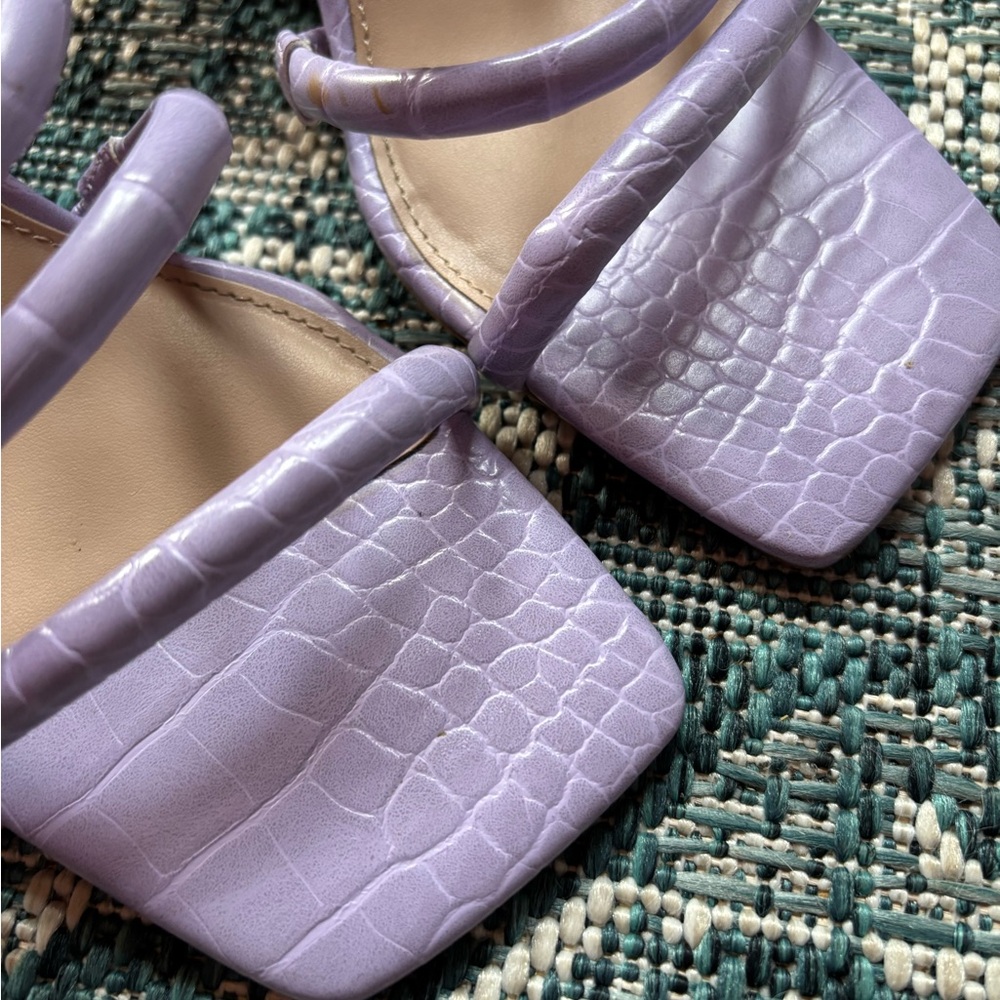 BCBGeneration Purple Strappy Heeled Sandals - Picture 3 of 7